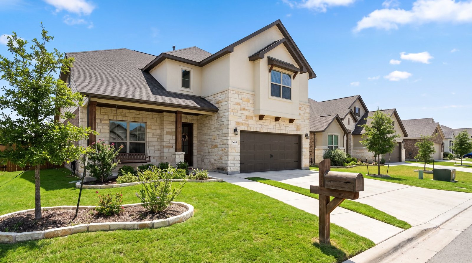 Home exterior representative of New Braunfels